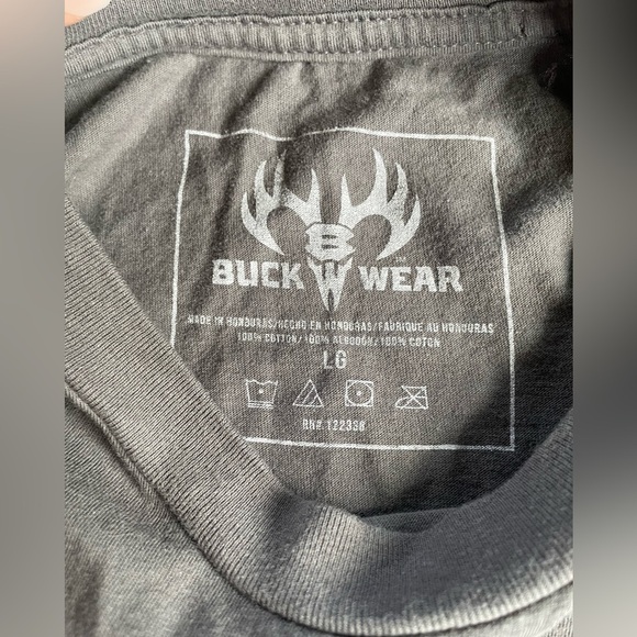 Buck Wear Gray These Colors Don’t Run Graphic Tee, Size Large - Picture 4 of 5